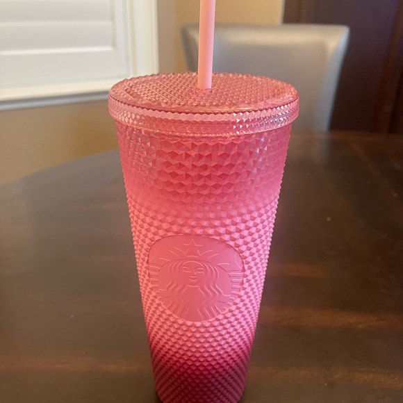 STARBUCKS Pink Blush Waxberry Ombre Studded Tumbler - Picture 4 of 5